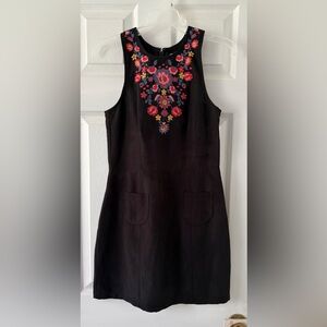 Hollister Black Dress with Colorful Embroidery